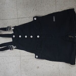 DKNY Black Short Overalls